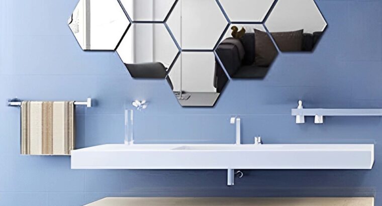 استيكر مرايا 7 قطعه انسى تكسير المرايا مع الاستكر