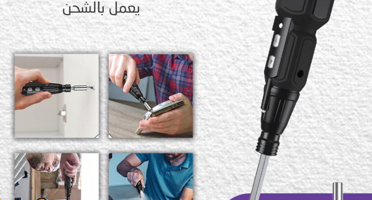 مفك كهربائي 12 في 1 يعمل بالشحن مصنوع من الفولاذ .