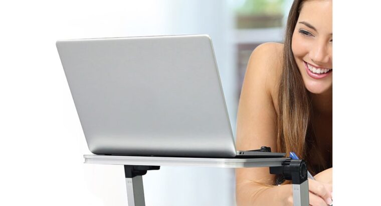 طربيزة لابتوب 180درجه ممكن تستخدمها مع الـ Laptop.