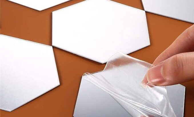 استيكر مرايا 14قطعه مصنوع من مواد بلاستيكية عالية