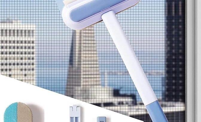 منظف النوافذ السحرى3فى1 منظف عرض قطعتين النوافذ