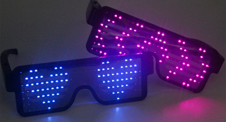 نظارة مضيئة بها 8 أوضاع لإظهار الإضاءة عدد من لون