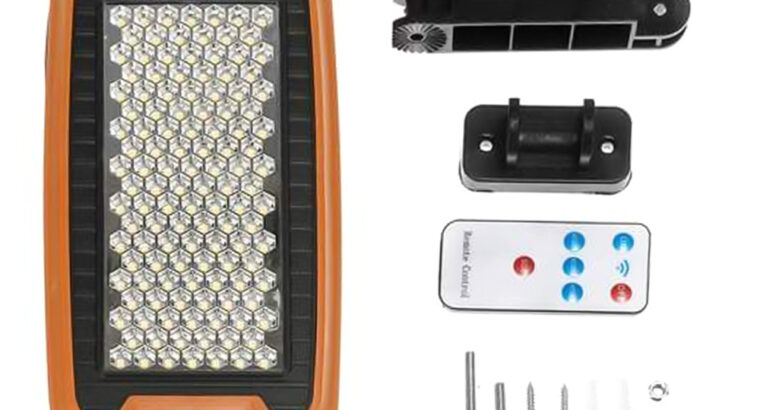 كشاف على شكل خلية نحل وبيشتغل بالطاقة الشمسية .