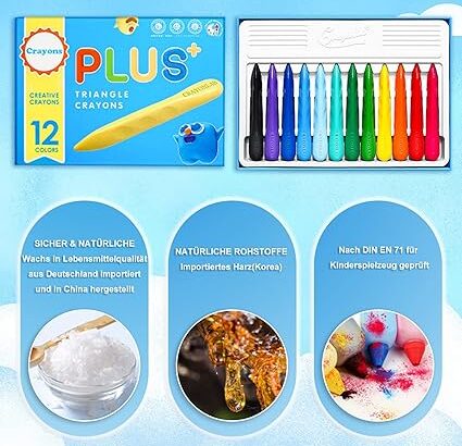 الوان الشمع الانهائيه الأقلام ألوانها زاهية ومبهجه