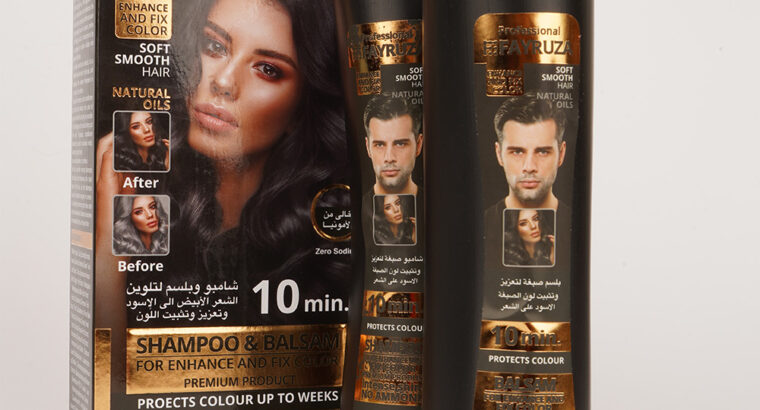 شامبو وبلسم صبغة الشعر اسود شامبو وبلسم Fayruza