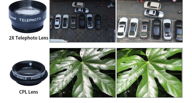 طقم عدسات للهاتف المحمول تعطي الصور إضافات جميلة.