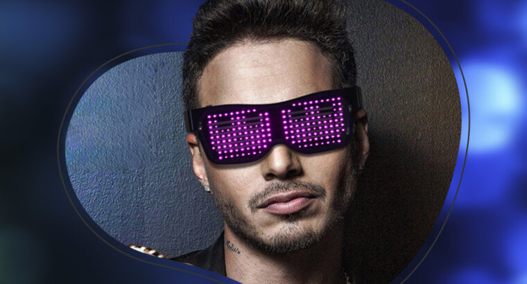 نظارة مضيئة بها 8 أوضاع لإظهار الإضاءة عدد من لون