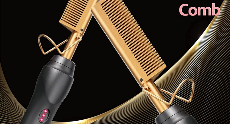 مشط الشعر الحرارى المشط بيسخنرأس المكواة نحاس