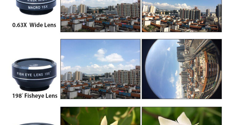 طقم عدسات للهاتف المحمول تعطي الصور إضافات جميلة.