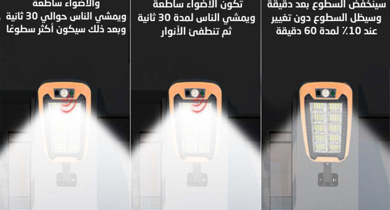 كشاف على شكل خلية نحل وبيشتغل بالطاقة الشمسية .