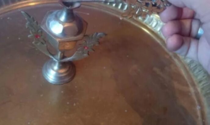 مكحله نحاس مطليه فضه شغل قديم جدا