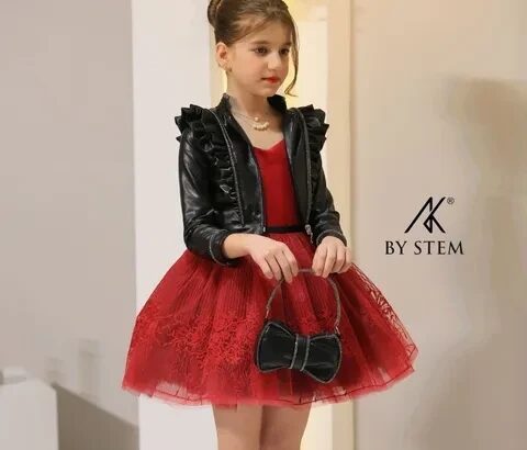 ملابس بالجزائر فساتين سهره بناتى بجاكت مميز وانيق.