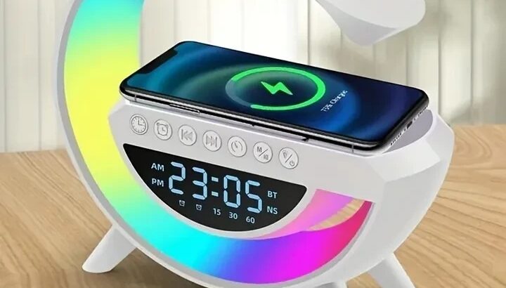 أجهزة بالجزائر ساعة منبه بلوتوث ذكية مع مكبر صوت .