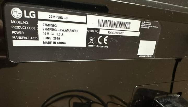 شاشه LG Monitor 27 للبيع الفورى