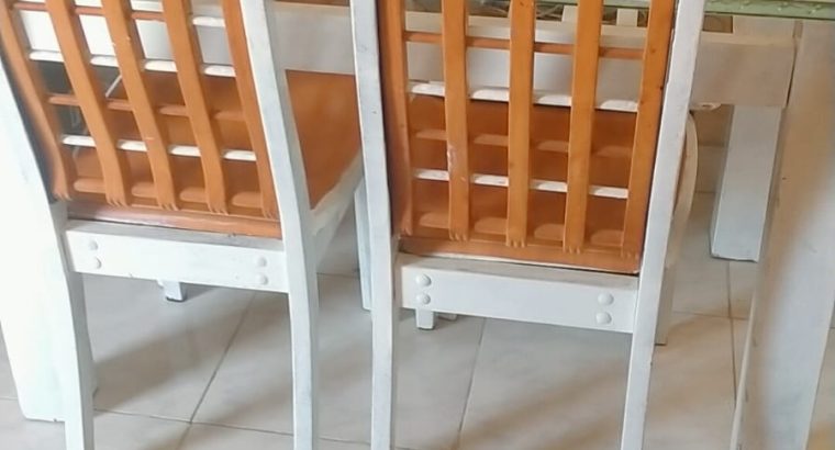 سفره خشب زان ف زجاج ترابيزه و4 كراسي