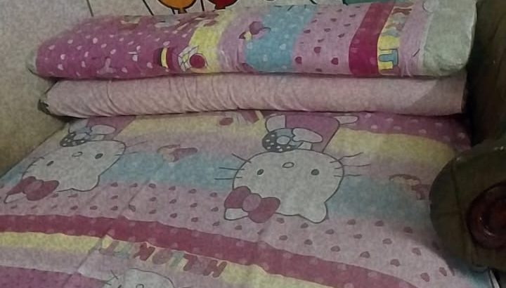 غرفه نوم اطفال 2سرير120+كومودينو مرايه +دولاب