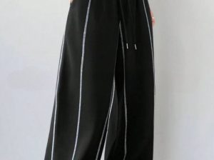 شروال2جيب مطبوع  وايد ليج واسع خيال بجد