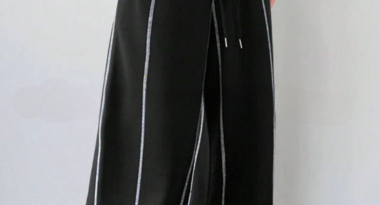 شروال2جيب مطبوع  وايد ليج واسع خيال بجد